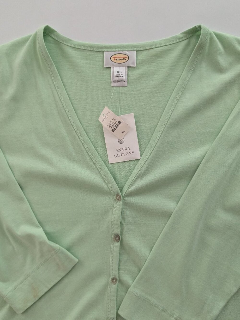3/4 Length Sleeve Cotton Cardigan    NWT  Size XL